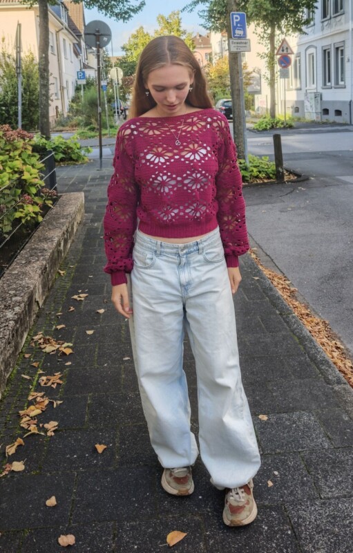 Pink Bloom Sweater