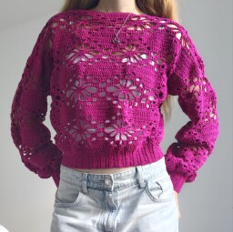 Pink Bloom Sweater