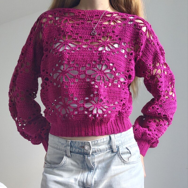 Pink Bloom Sweater