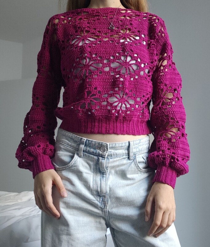 Pink Bloom Sweater