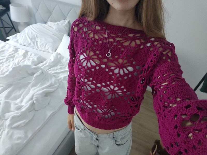 Pink Bloom Sweater